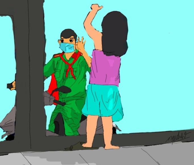 Nu sinh Kinh te Da Nang ve tranh co vu y bac si tuyen dau anh 7