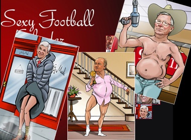 Sir Alex ban nude, Wenger e le giu vay tren pho hinh anh