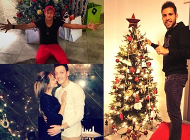 Giang sinh am ap cua sao bong da hinh anh