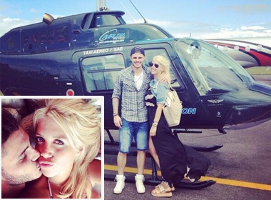 Sao tre Inter thue truc thang rieng don Giang sinh hinh anh