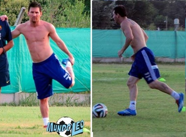 Messi coi tran, muot mat mo hoi tren san tap hinh anh