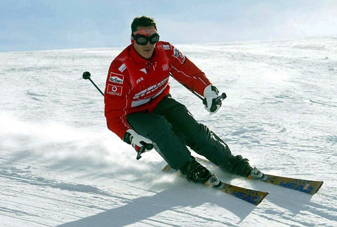 Huyen thoai dua xe F1 Schumacher nguy kich vi truot tuyet hinh anh