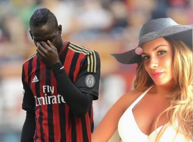 Balotelli bi to len giuong tap the voi ban gai sao Inter hinh anh
