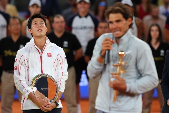 Chung ket Madrid Masters 2014: Nadal 1-1 Nishikori (bo cuoc) hinh anh