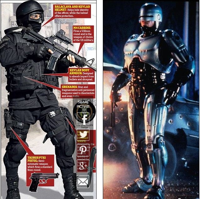 Canh sat Brazil hoa than thanh Robocop dip World Cup hinh anh