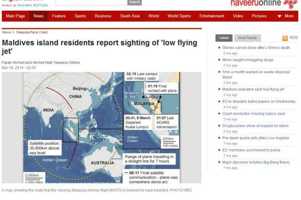 Nguoi dan Maldives thay may bay nghi cua Malaysia Airlines hinh anh