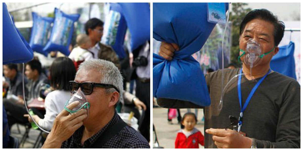 -	Ông Feng Lin, 75 tuổi cho biết: “Không khí qua những chiếc mặt nạ thật sự trong lành. Tuy nhiên, thời gian cho chúng tôi thở quá ngắn”.