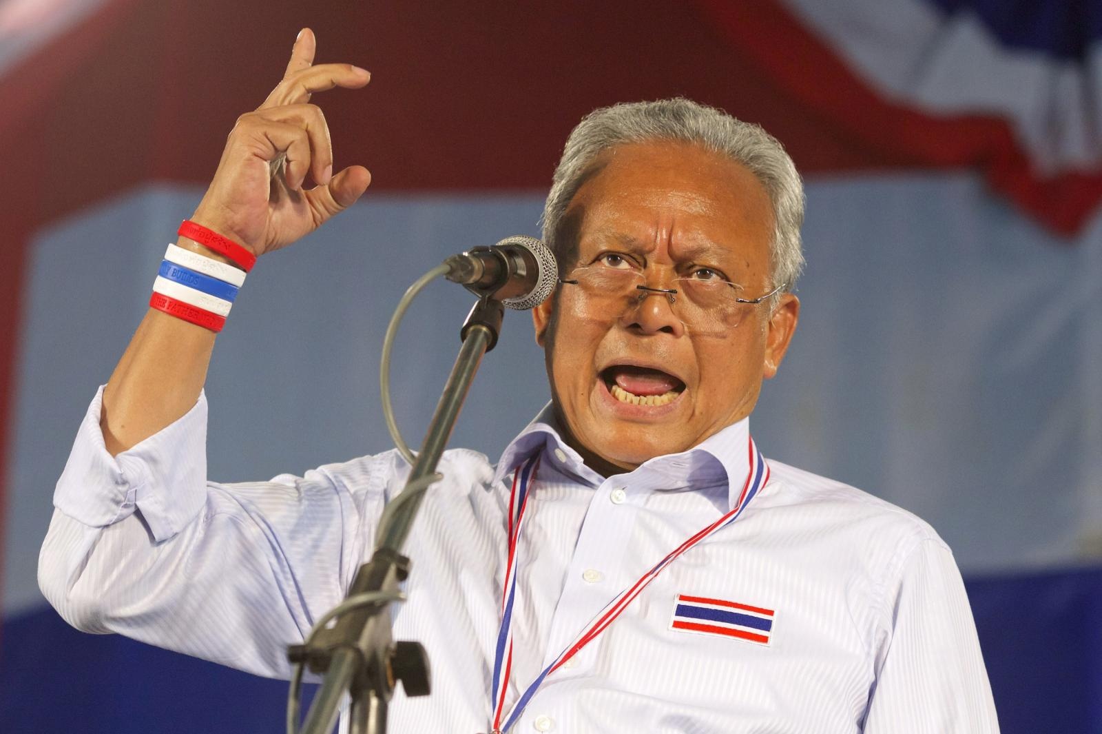 Lãnh đạo lực lượng biểu tình chống chính phủ Suthep Thaugsuban. Ảnh: Bangkokpost.