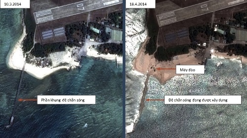 Dai Loan bat dau xay cau tau trai phep o Truong Sa hinh anh