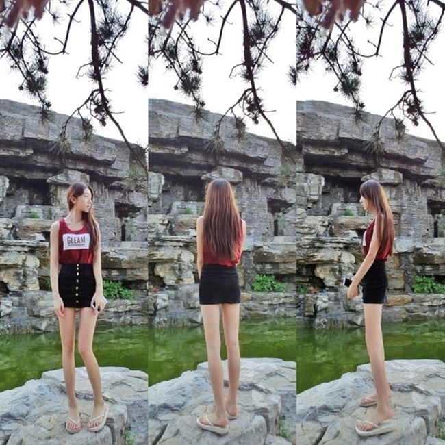 Nhiều người không tin Zan Luo có thể sở hữu đôi chân dài như vậy.