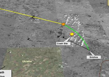 Cong bo anh duong bay cua MH17 va vi tri phong ten lua hinh anh