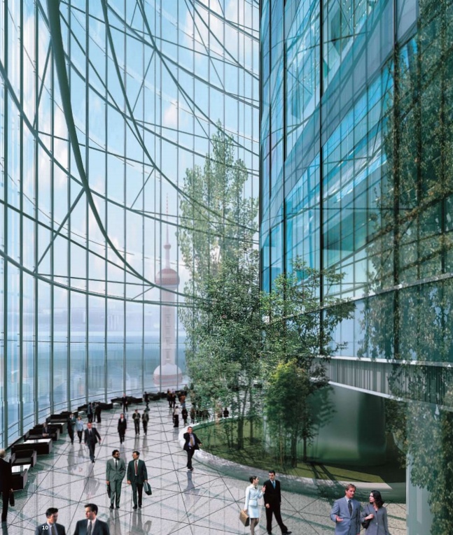 tòa nhà 137 tầng bao gồm văn phòng, cửa hàng, không gian công cộng và 320 phòng khách sạn Bốn Mùa