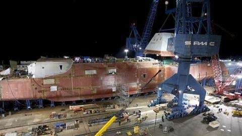 DDG 1000 được triển khai đóng tại nhà máy Bath Iron Works.