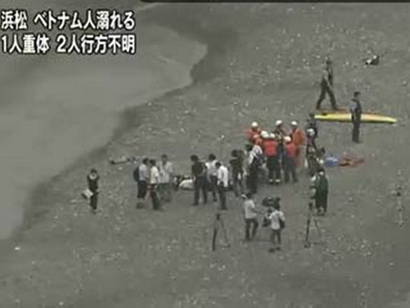 Nhom thanh nien Viet Nam gap nan o Nhat, 1 nguoi thiet mang hinh anh