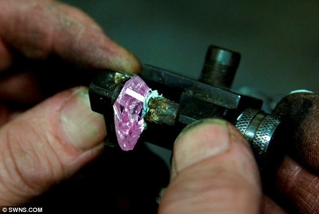 Công ty đá quý nổi tiếng De Beers đã cắt mài viên kim cương từ một viên đá thô 19,54 carat. Ảnh: SWNS