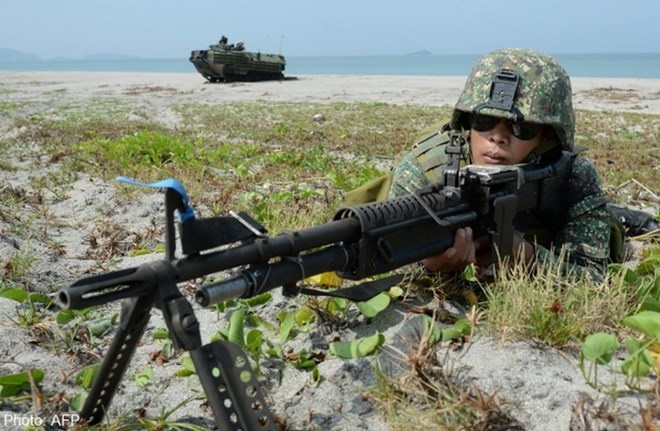 Philippines, My va Nhat Ban dien tap hai quan tren Bien Dong hinh anh