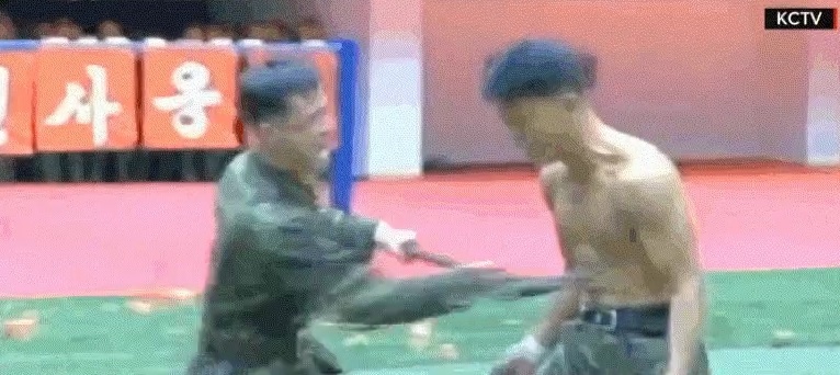 Bước vào trung tâm đào tạo vệ sĩ quốc gia, những người đàn ông Triều Tiên phải trải qua những bài tập như dùng đầu trần, không đeo mũ bảo hộ, đập vào đá; chịu đựng những cú đánh liên tiếp bằng cái búa gỗ vào bụng và một số bài tập nặng khác.