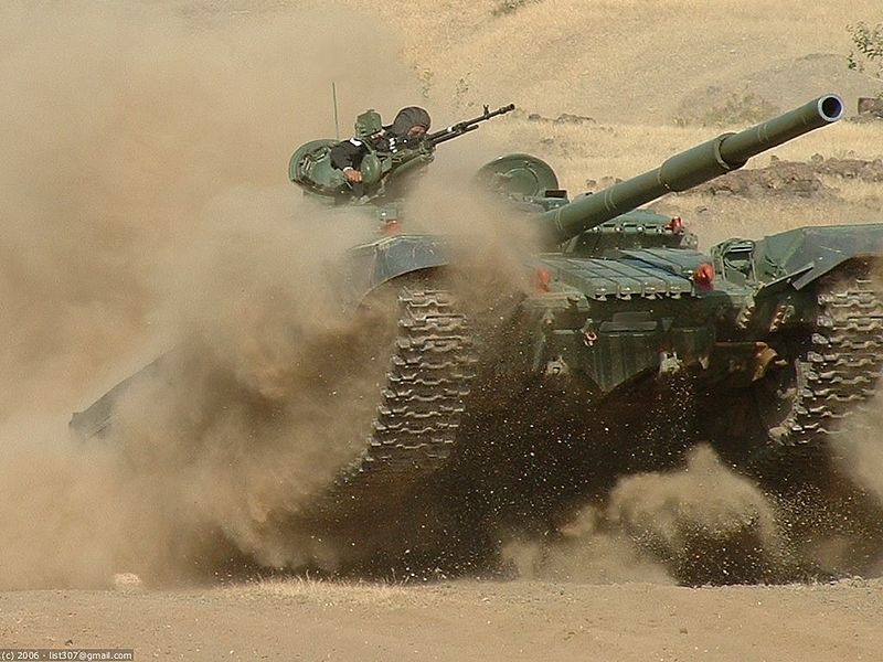 Xe tăng chiến đấu T-72 trong một cuộc tập trận của lục quân Ấn Độ. Ảnh: Wikipedia