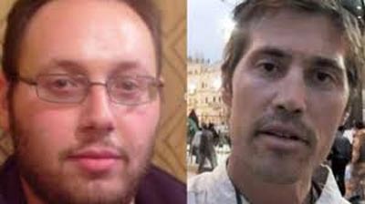 Nhà báo người Mỹ James Foley (phải) và Steven Sotloff