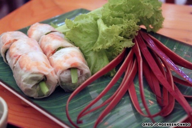 Một phần gỏi cuốn tại nhà hàng của Meyung. Ảnh: CNN