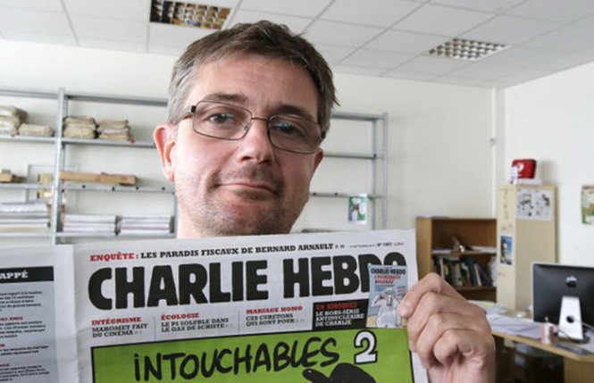 Tổng biên tập  tờ Charlie Hebdo, ông Stephane Charbonnier. Ảnh: AP