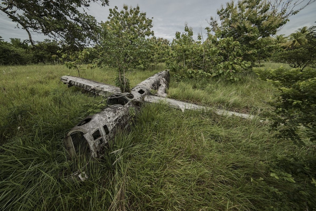B-24D Liberator của Không quân Mỹ đã đâm xuống khu vực gần Gona, Papua New Guinea, năm 1943. 9 thành viên trên máy bay đều an toàn. 