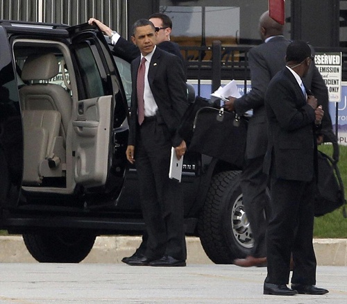 Tổng thống Obama được bảo vệ nghiêm ngặt.