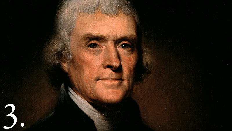 2. Thomas Jefferson (tổng thống thứ 3, nhiệm kỳ 1801 - 1809) Tài sản ròng của ông Jefferson khoảng <abbr class=