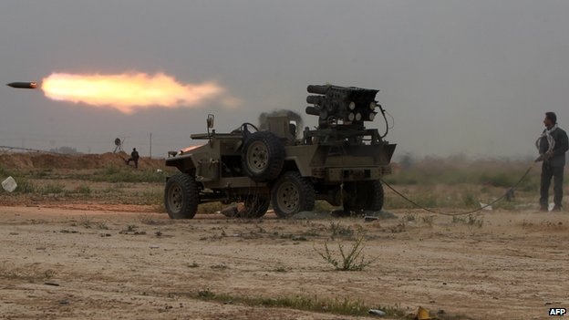 Quân đội Iraq đang dần giành lại quyền kiểm soát toàn bộ thành phố Tikrit. Ảnh: AFP