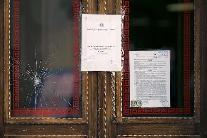 Nhà hàng La Rotonda ở thủ đô Rome là một trong hai nhà hàng bị tòa niêm phong ngày 12/3 với cáo buộc do mafia sở hữu 