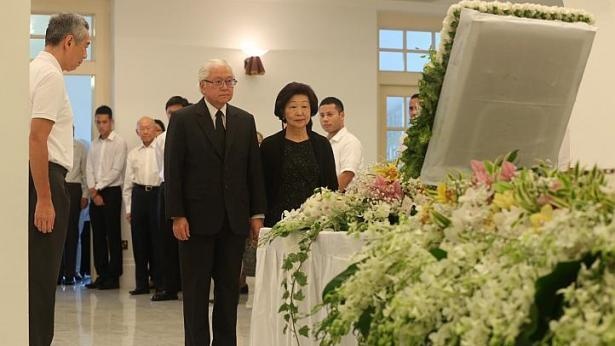 Tổng thống Singapore Tony Tan và phu nhân, bà Mary Tan,