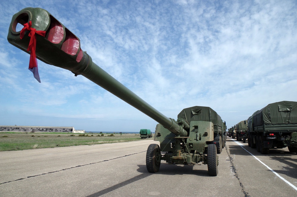 Xe tang, phao keo Nga dien tap mung Ngay Chien thang hinh anh