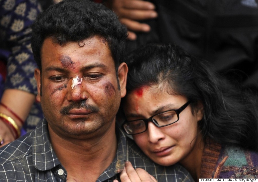 Trận động đất xảy đến với người dân Nepal quá nhanh và kinh hoàng. Ảnh: AFP