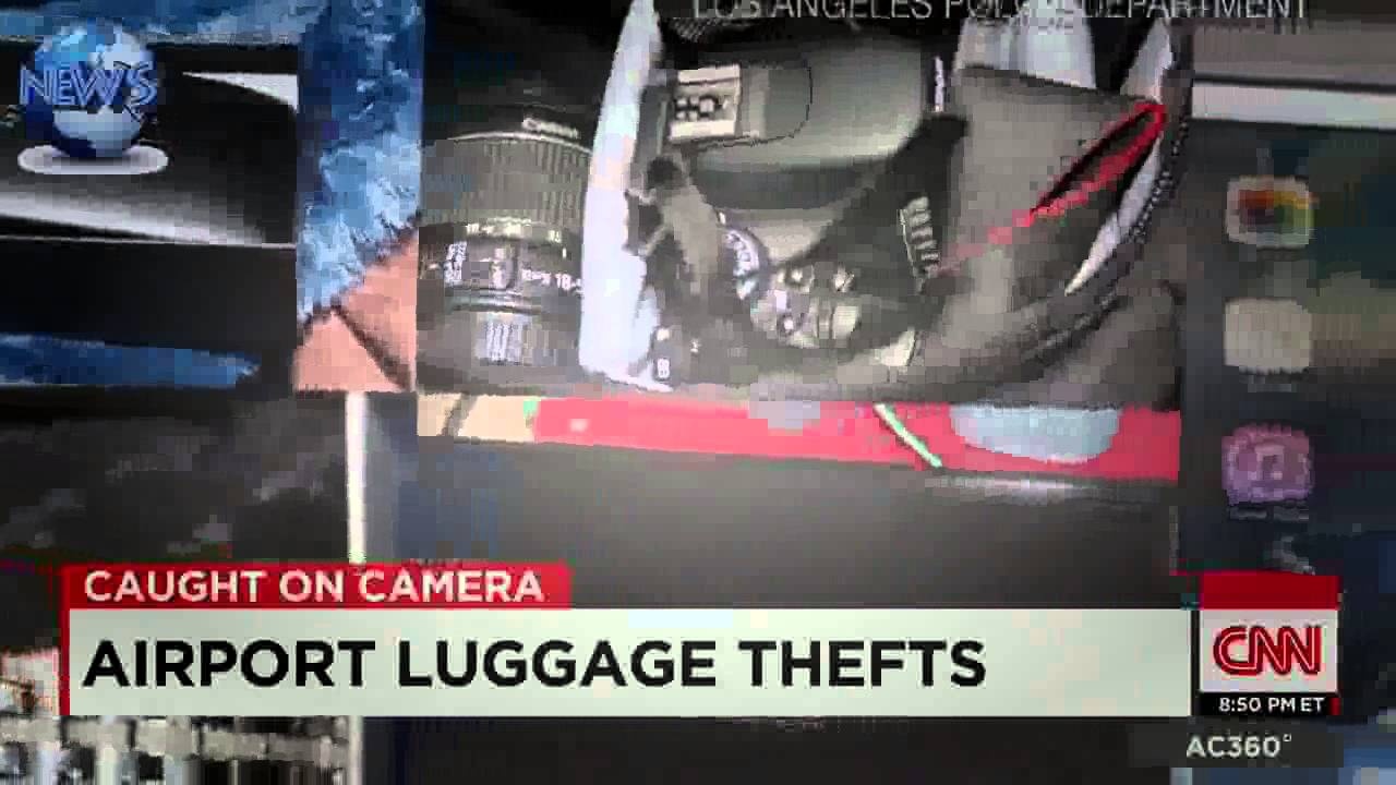 Video quay canh nhan vien hanh ly trom do tai san bay My hinh anh