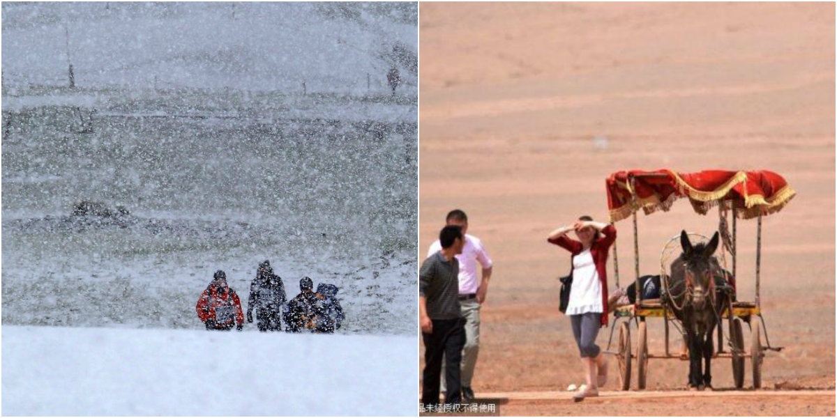 Noi tuyet roi, noi nong 55 do C trong cung mot vung o TQ hinh anh