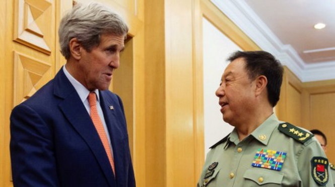 Quan chuc quoc phong Trung Quoc den My ban chuyen Bien Dong hinh anh