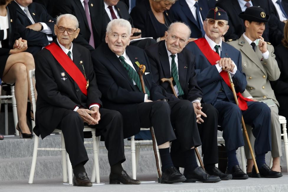 Các cựu chiến binh tham dự lễ kỷ niệm 226 năm Quốc khánh Pháp.