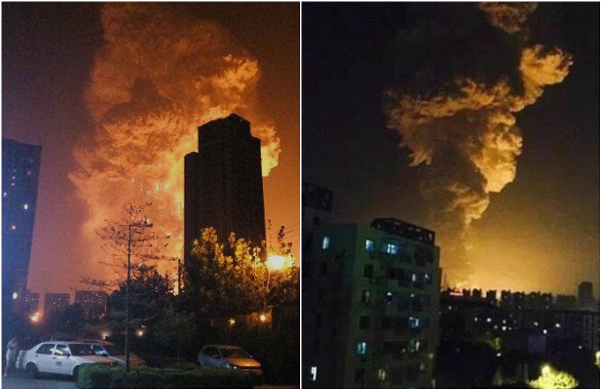 Video của vụ nổ cho thấy ngọn lửa sáng rực bầu trời đêm. Người dân ở các huyện lân cận nói rằng, sự cố khiến cửa kính nhà họ vỡ tan.