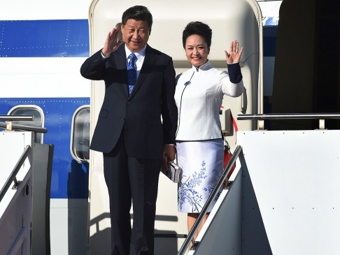 Chủ tịch Tập Cận Bình và phu nhân tới thành phố Seattle hôm 22/9 - bắt đầu chuyến công du cấp nhà nước tới Mỹ. Ảnh: AFP