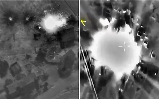 Hình ảnh về ngày không kích thứ 2 của Nga nhằm tiêu diệt IS trên lãnh thổ Syria. Ảnh: Bộ Quốc phòng Nga