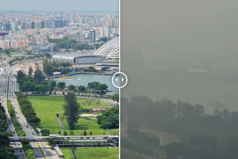 Singapore truoc va sau khi chim trong khoi mu hinh anh