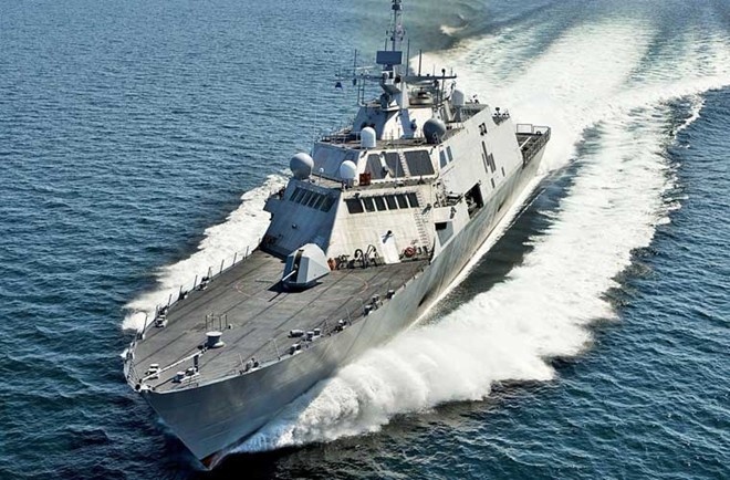 Tàu chiến đấu ven biển USS Fort Worth của Hải quân Mỹ. Ảnh: Hải quân Mỹ