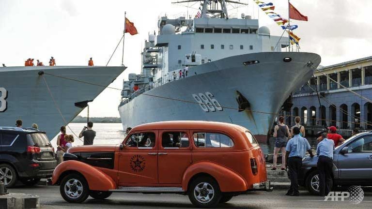 3 tau chien Trung Quoc lan dau toi Cuba hinh anh