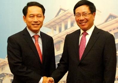 Viet, Lao nhat tri duy tri lap truong cua ASEAN ve Bien Dong hinh anh