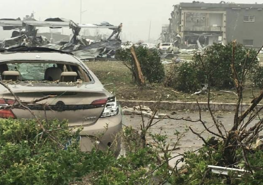 Voi rong, mua da o mien dong Trung Quoc hinh anh