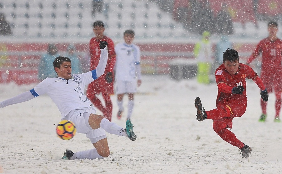 ASIAD,  Quang Hai,  Bui Tien Dung,  U23 Viet Nam,  U23 Uzbekistan,  U23 Australia,  U23 Oman,  U23 chau A,  Park Hang Seo anh 1