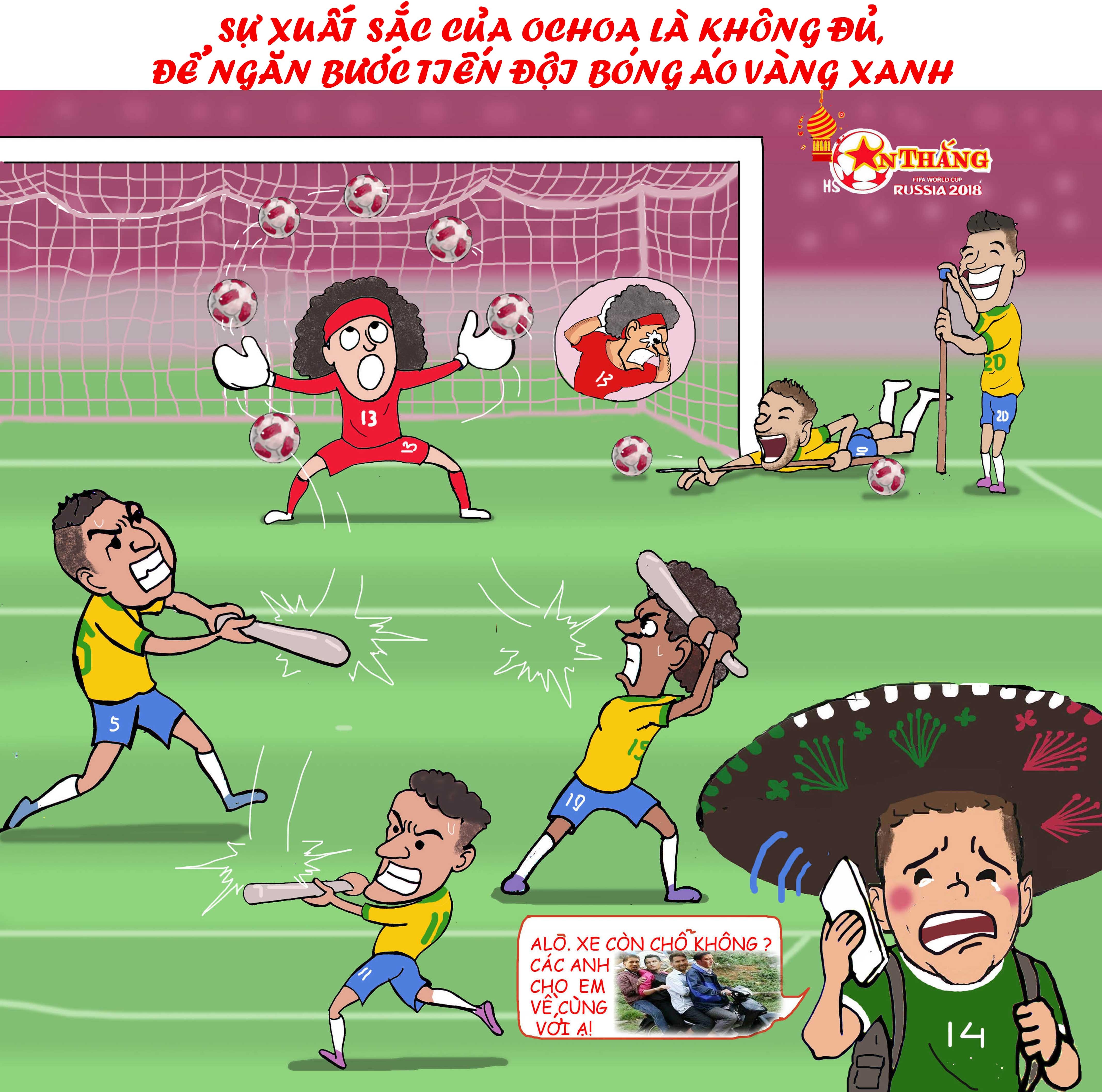 Hoa si An Thang,  Neymar,  Ronaldo,  Messi,  Lukaku,  gau Nga,  World Cup 2018,  ve nuoc,  Suarez anh 11