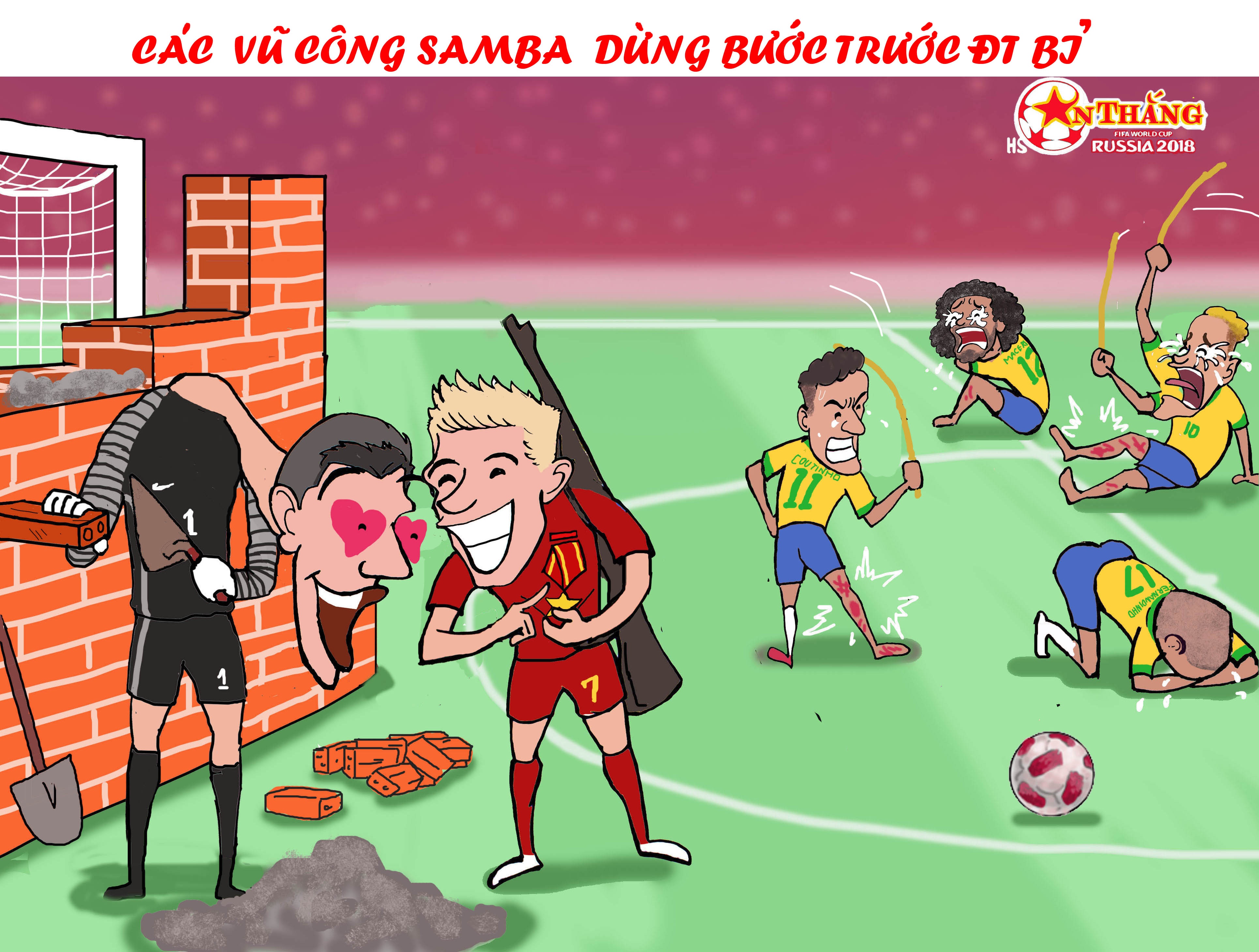 Hoa si An Thang,  Neymar,  Ronaldo,  Messi,  Lukaku,  gau Nga,  World Cup 2018,  ve nuoc,  Suarez anh 12