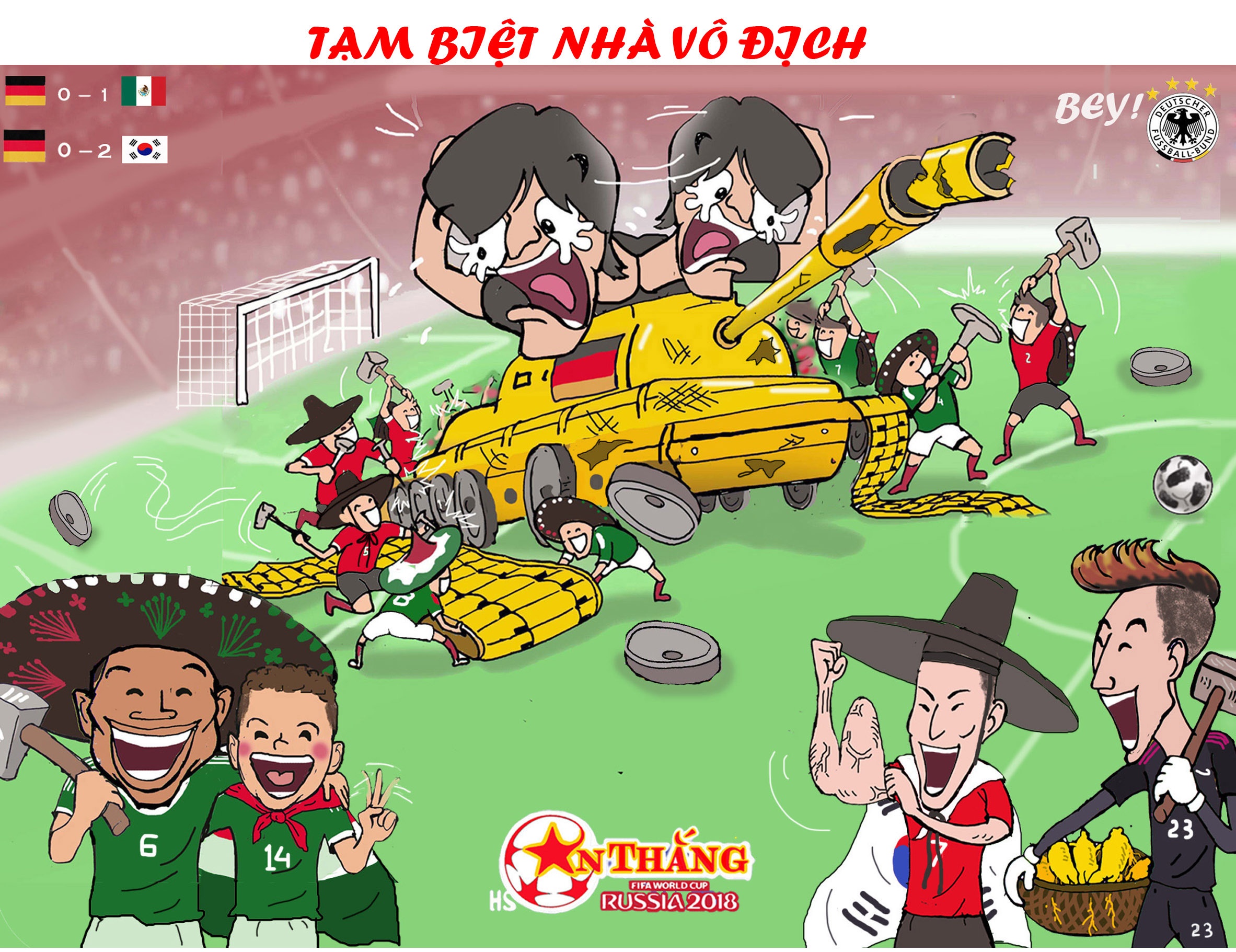 Hoa si An Thang,  Neymar,  Ronaldo,  Messi,  Lukaku,  gau Nga,  World Cup 2018,  ve nuoc,  Suarez anh 1