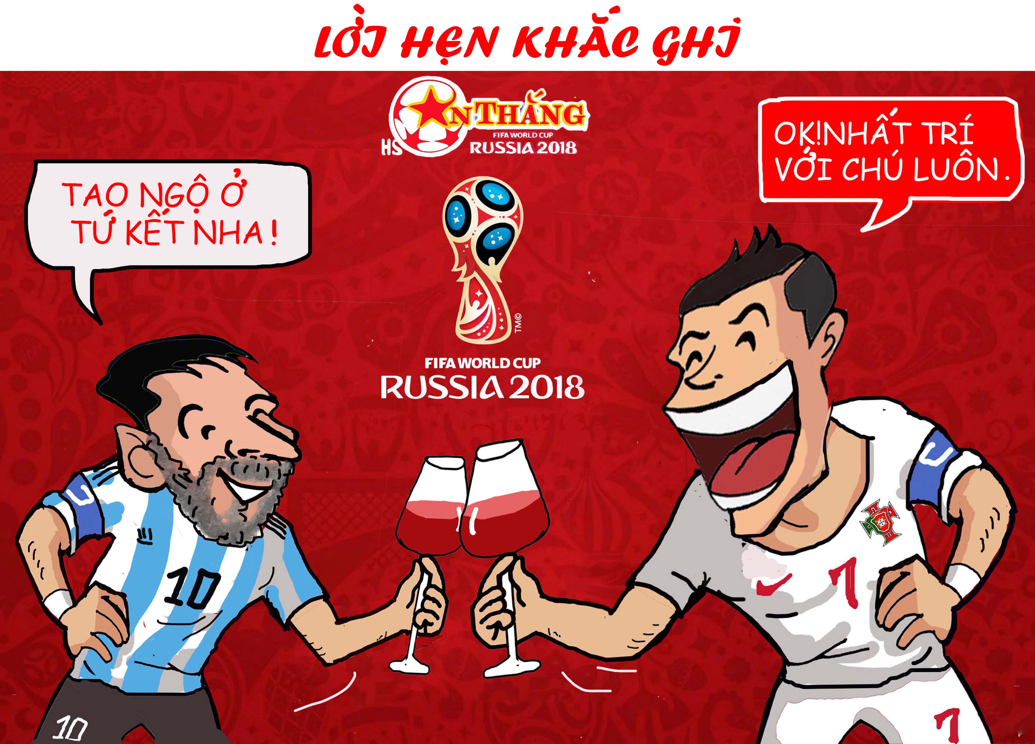 Hoa si An Thang,  Neymar,  Ronaldo,  Messi,  Lukaku,  gau Nga,  World Cup 2018,  ve nuoc,  Suarez anh 5